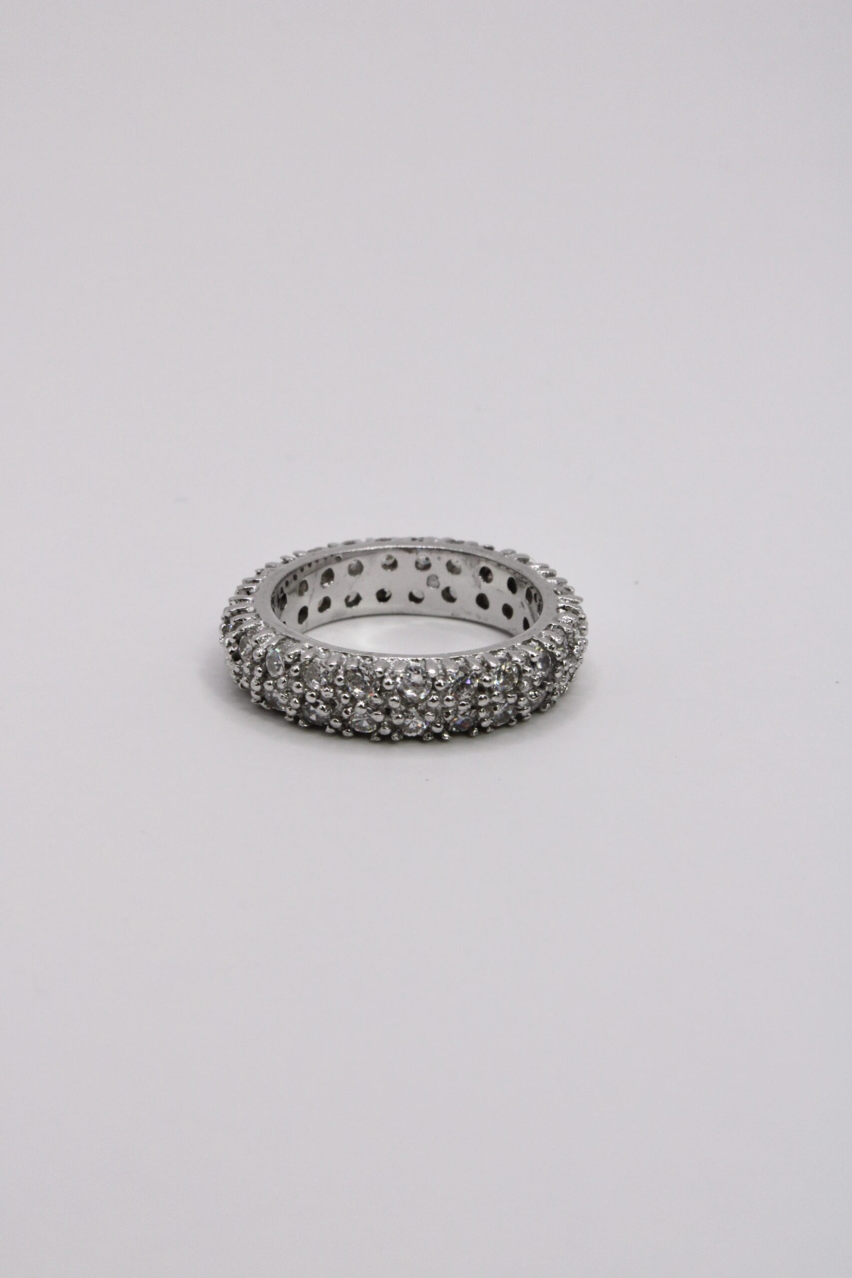 Anillo De Plata 925 Eternidad Pave Completo