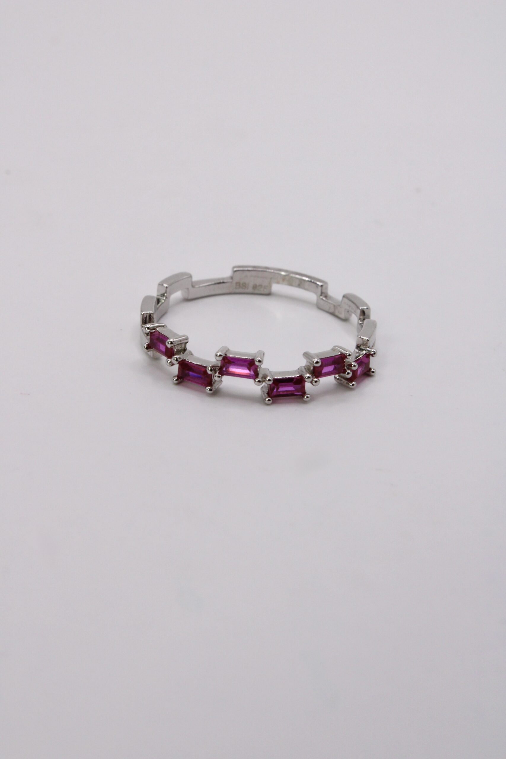 Anillo De Plata 925 Semi Eternity