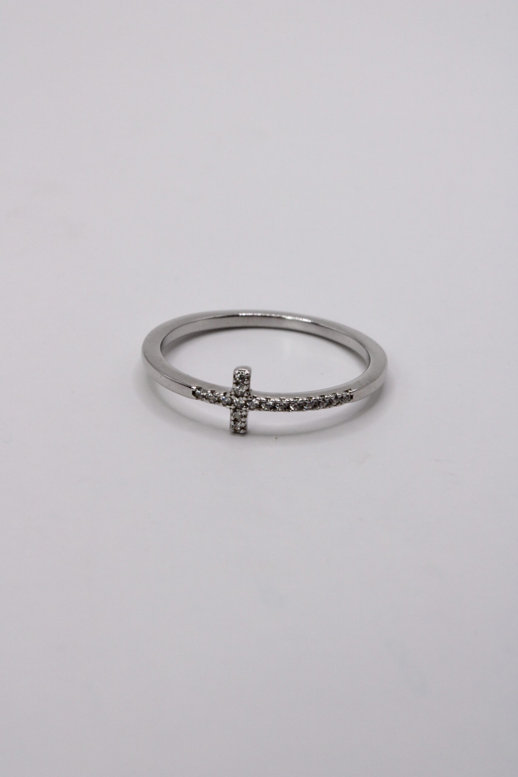 Anillo De Plata 925 Cruz Pequeña