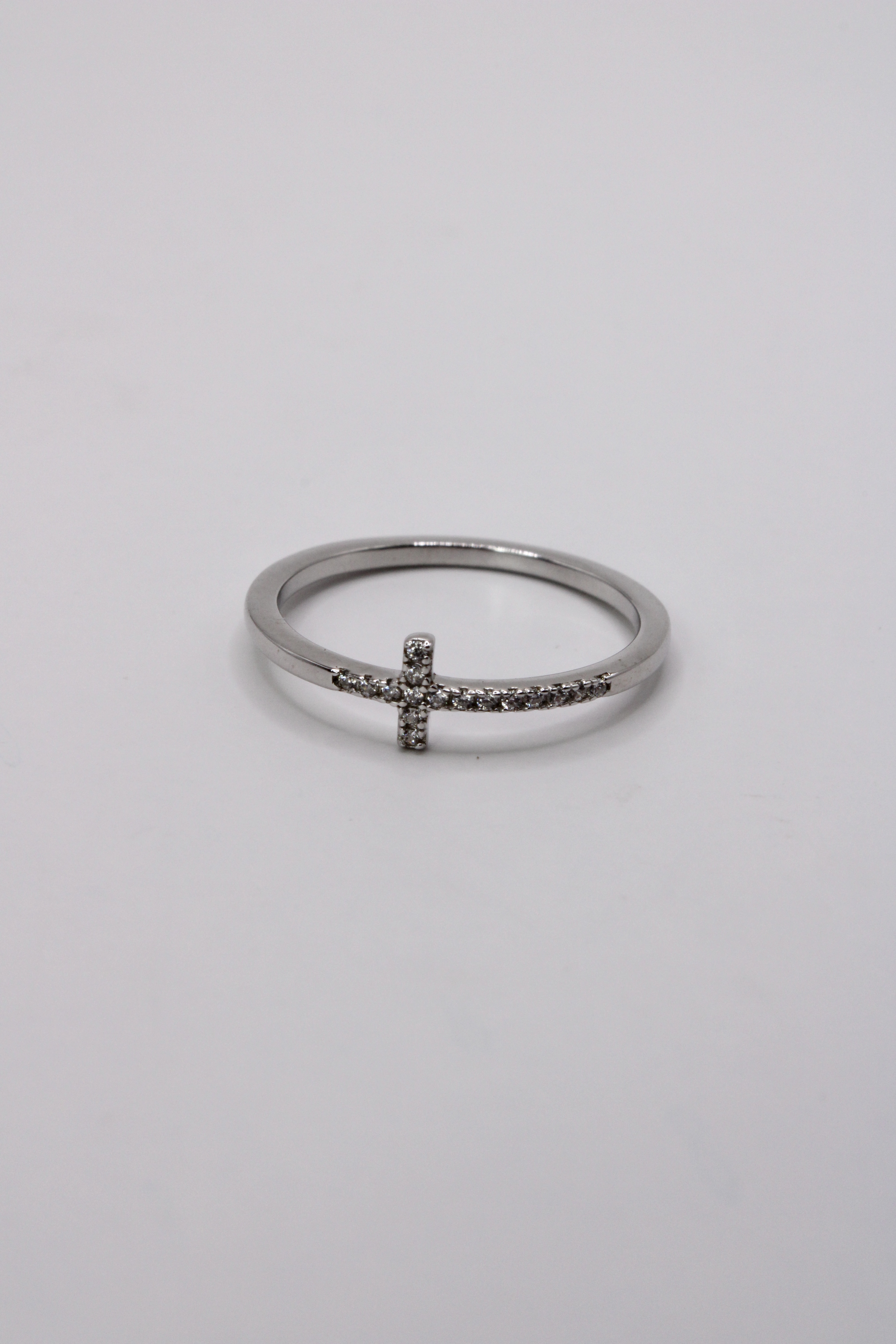 Anillo De Plata 925 Cruz Pequeña