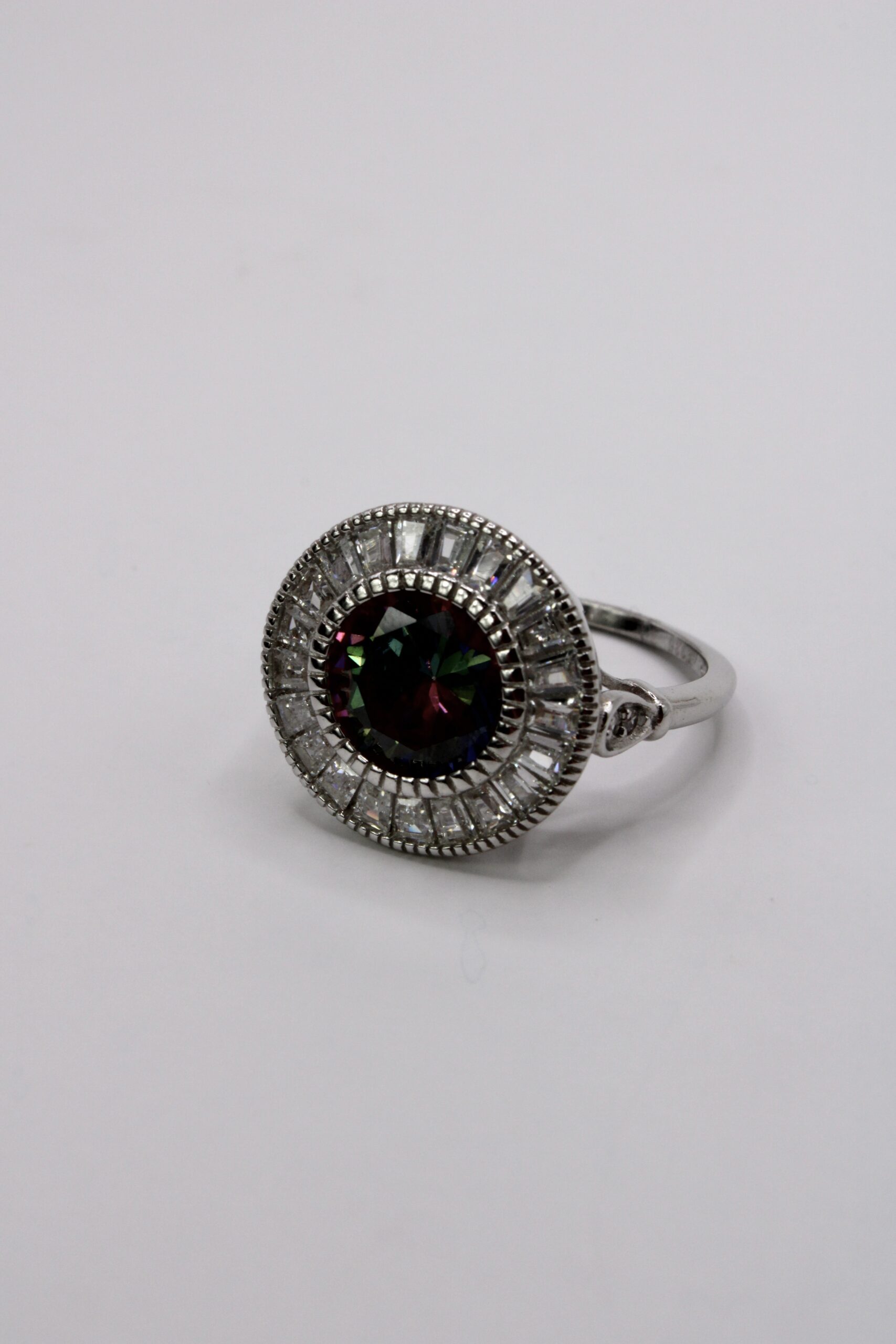 Anillo De Plata 925 Piedra Central Mística