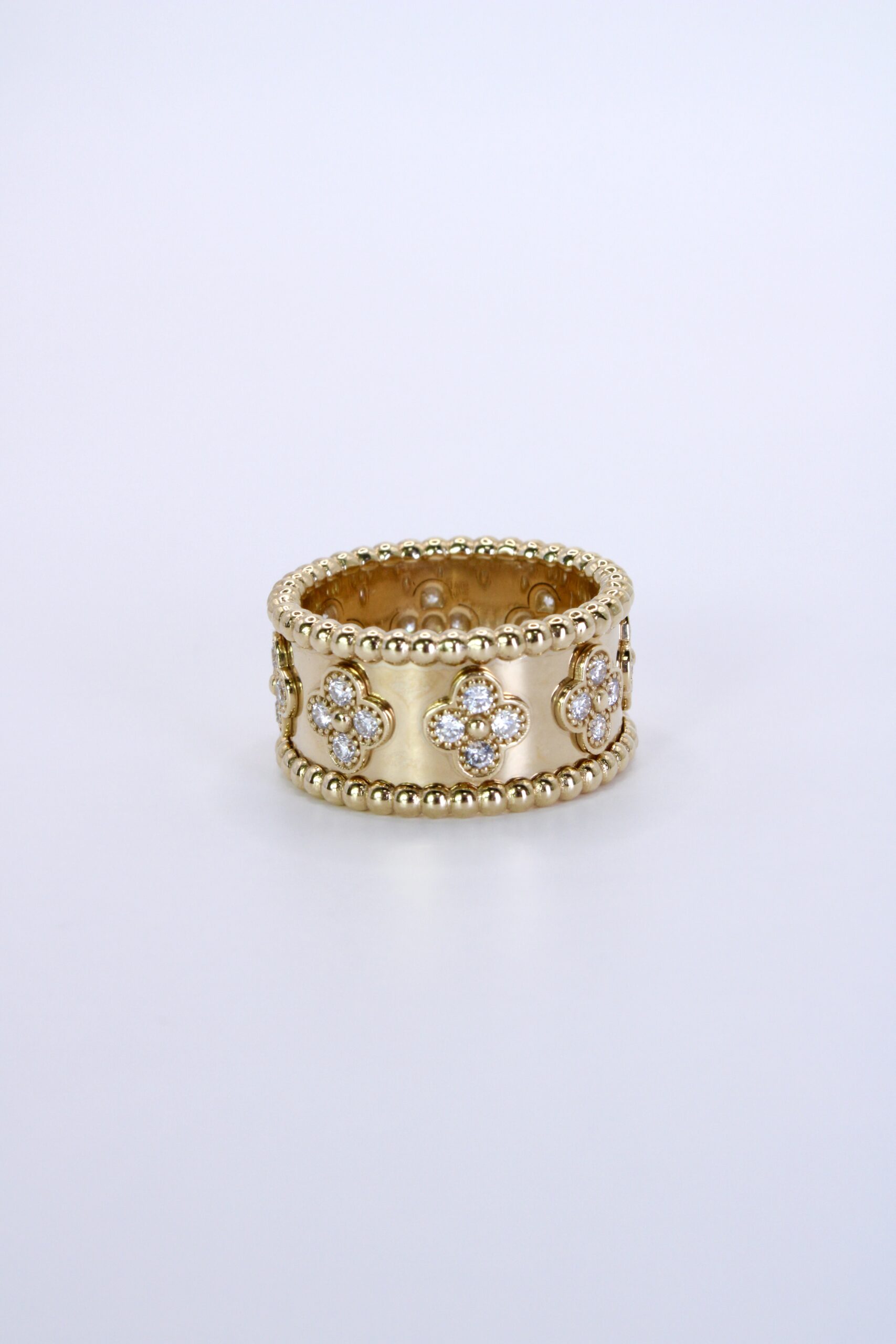 Anillo De Oro 14k Flores