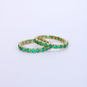 Anillo De Esmeraldas 14k Eternity