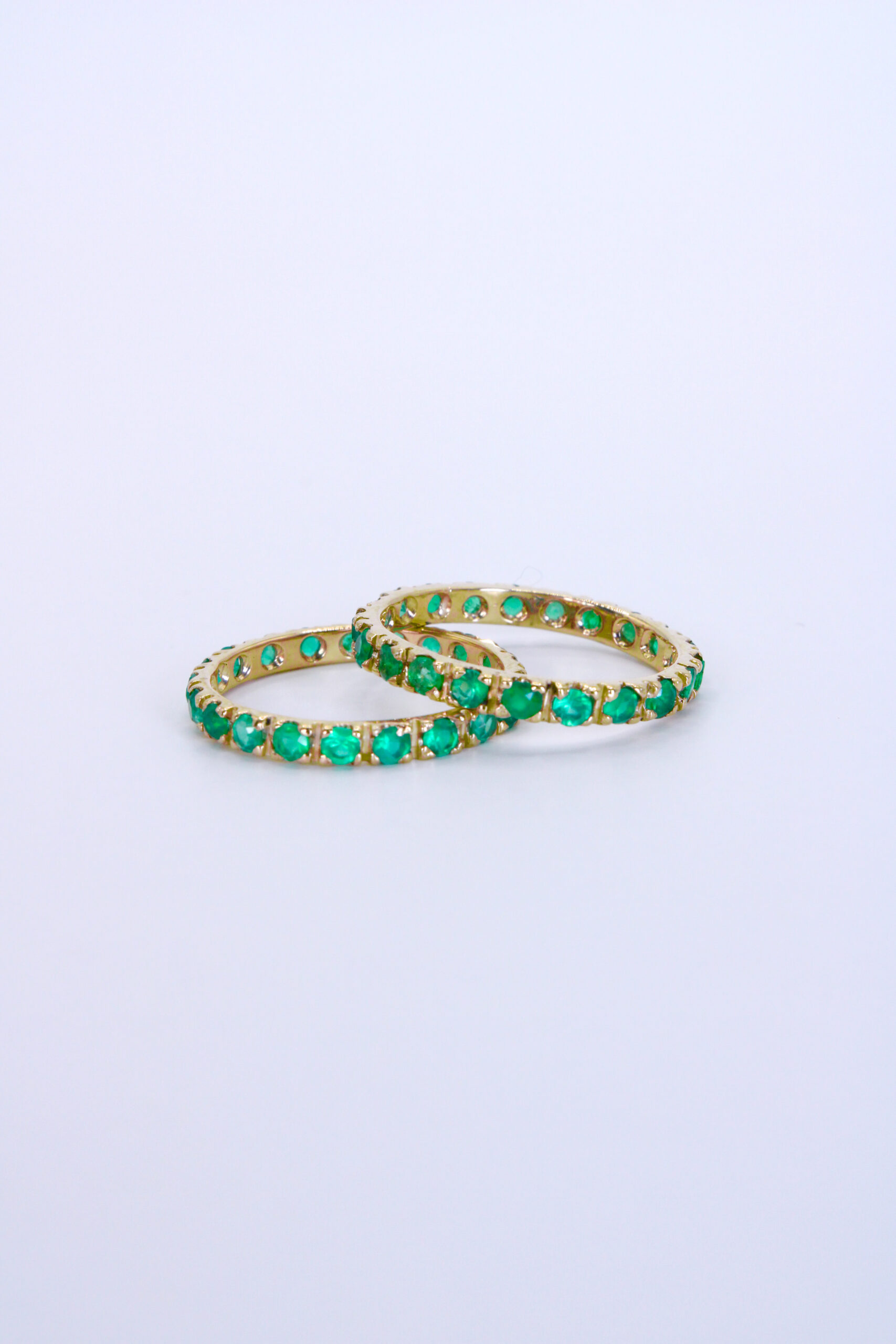 Anillo De Esmeraldas 14k Eternity
