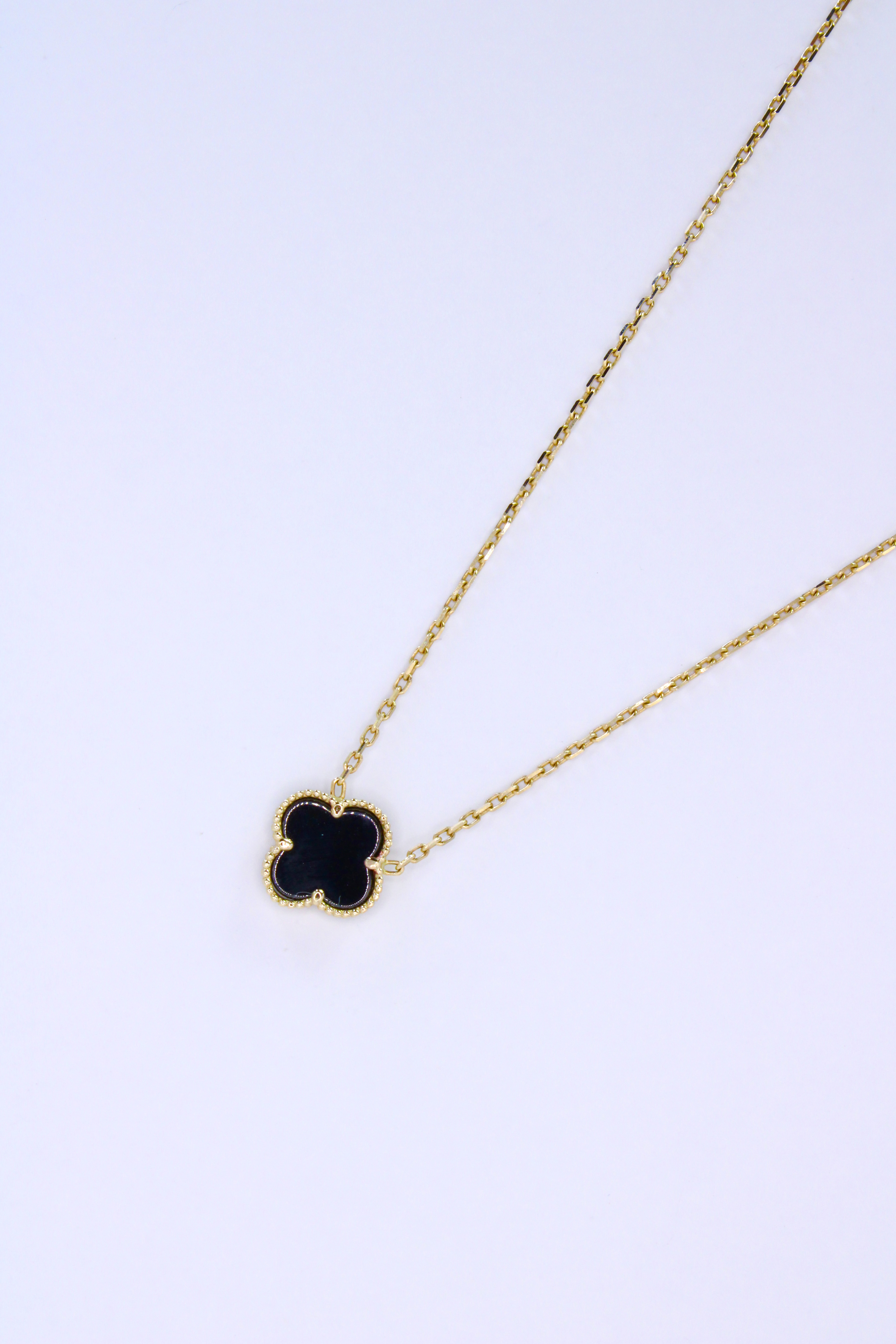Cadena De Oro 14k Trebol
