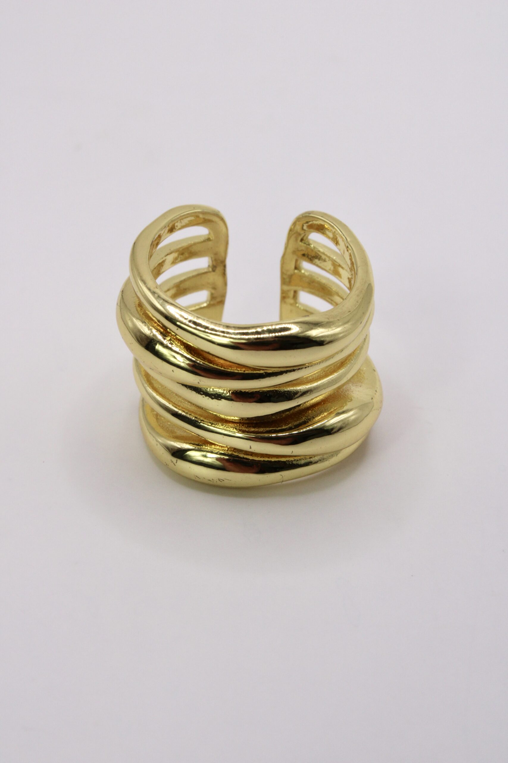 Anillo De Bisutería Ondulado