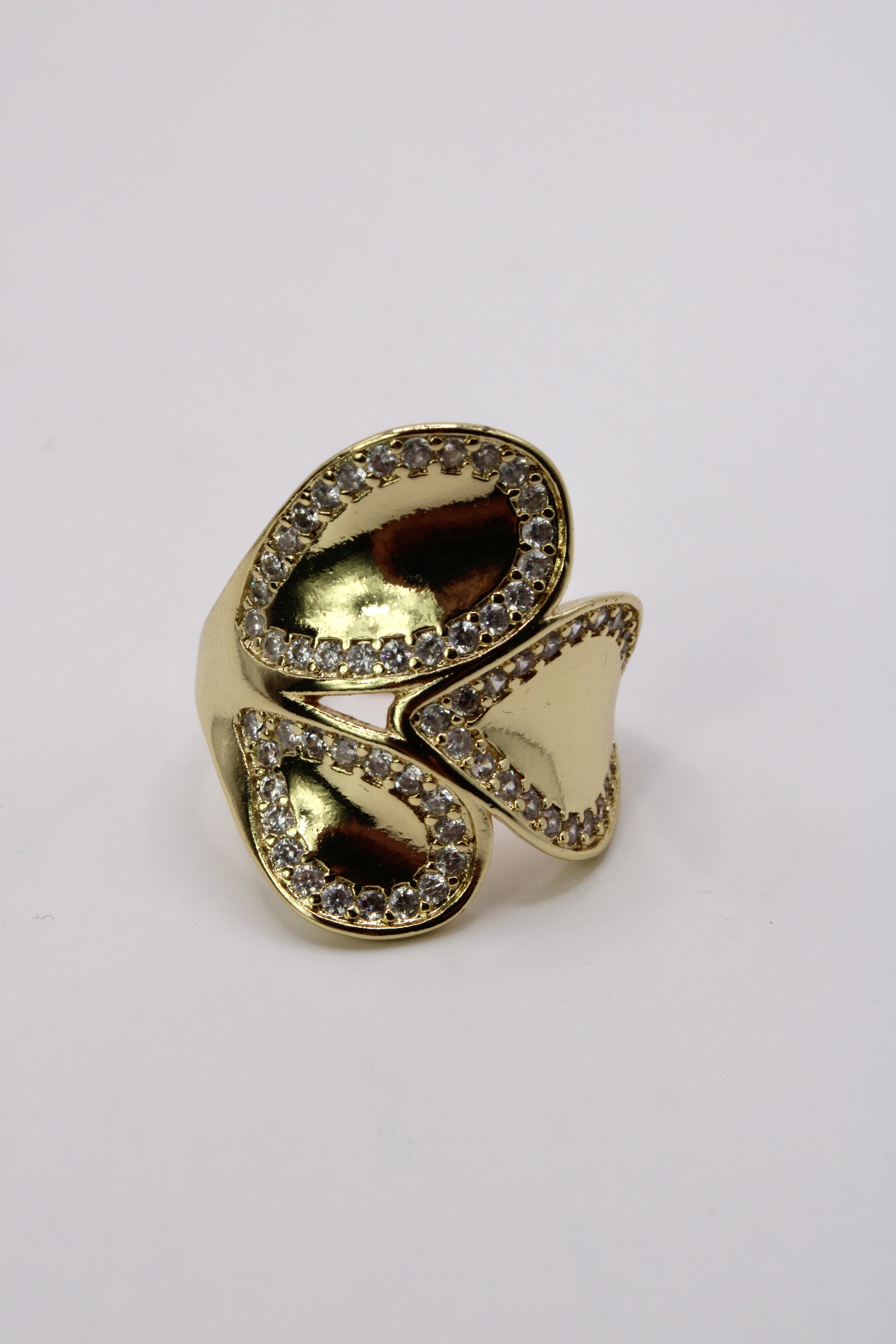 Anillo De Bisutería Tres Hojas