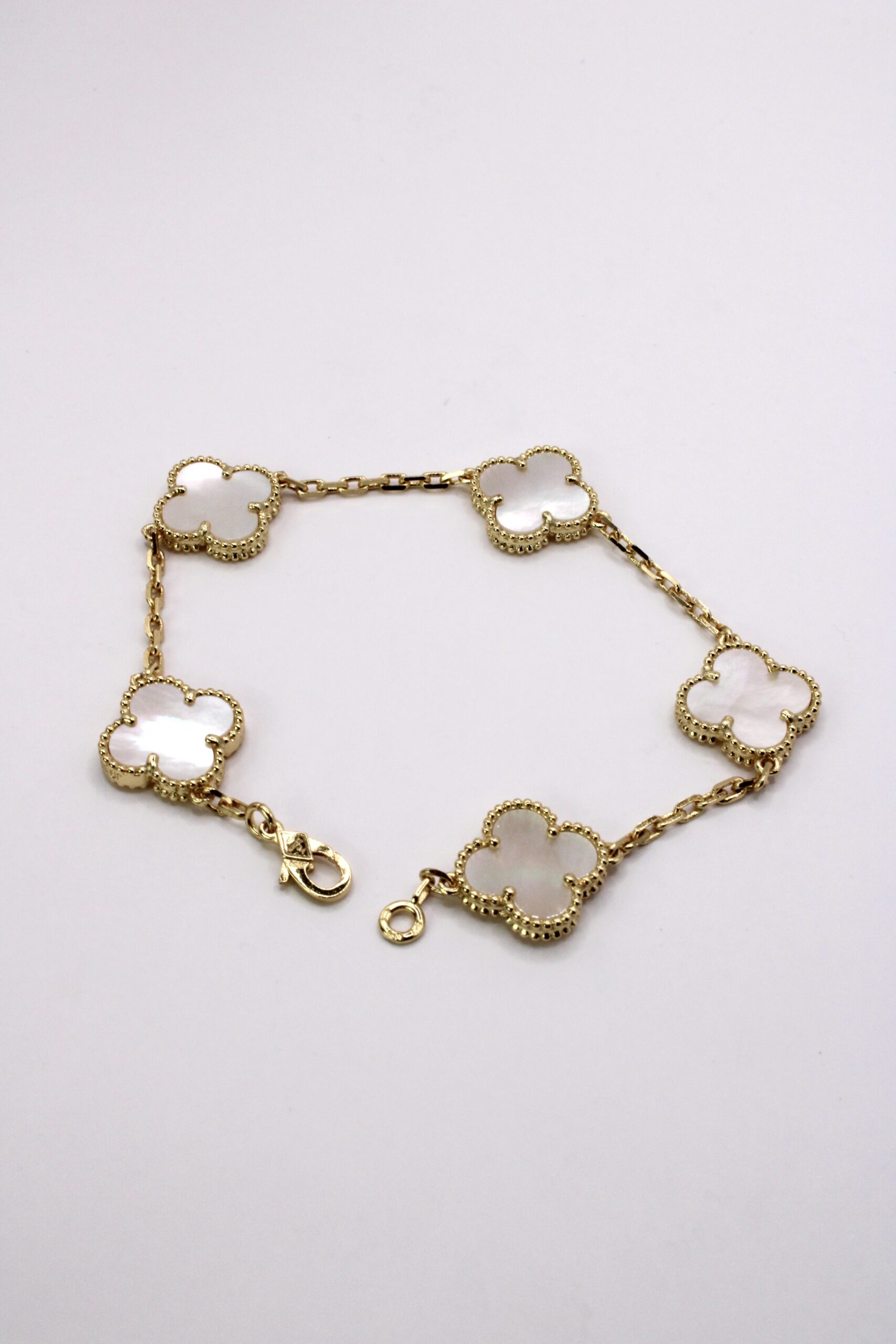 Pulsera De Trebol Plata 925 Blanca