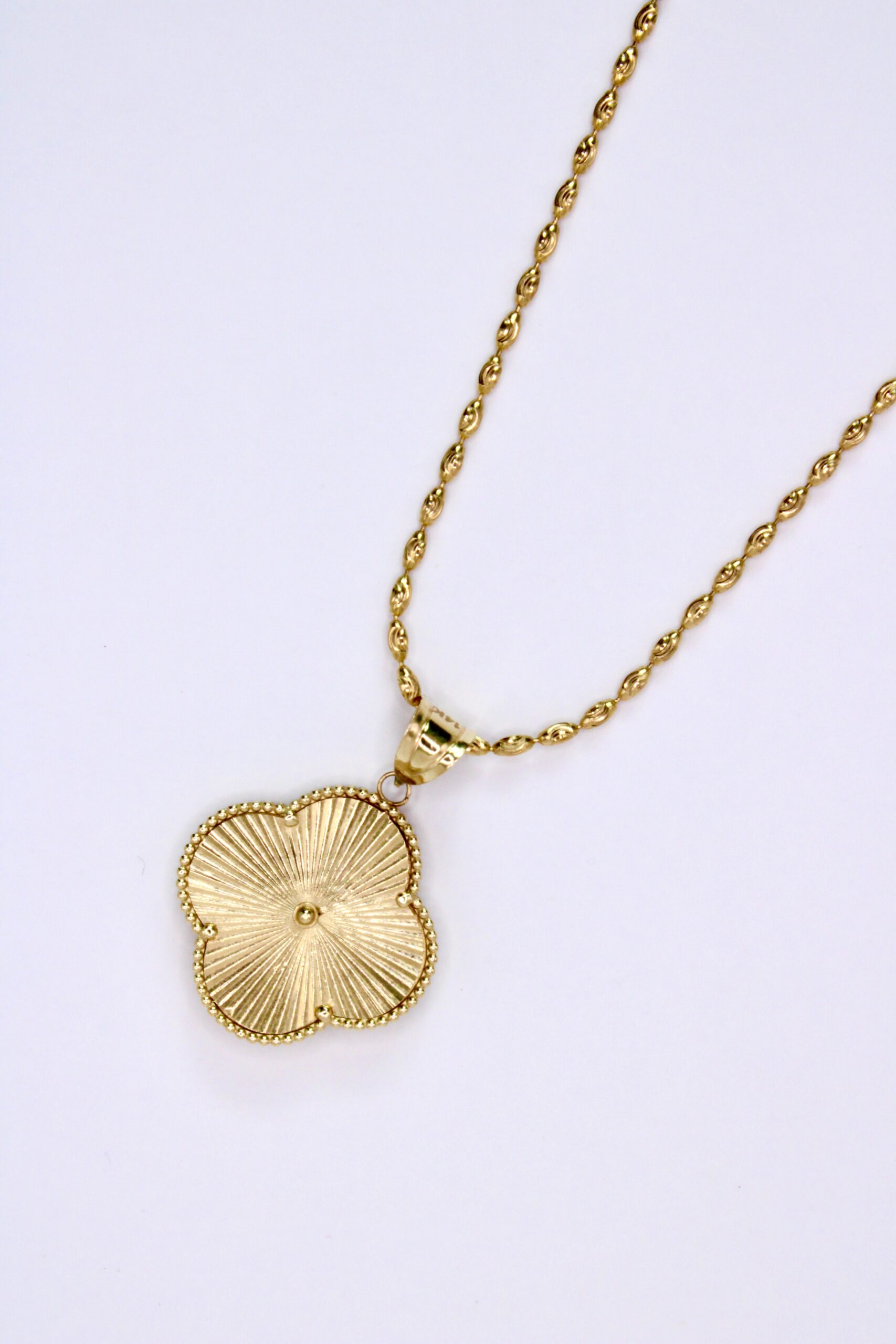 Dije Trebol Oro 14k Grande