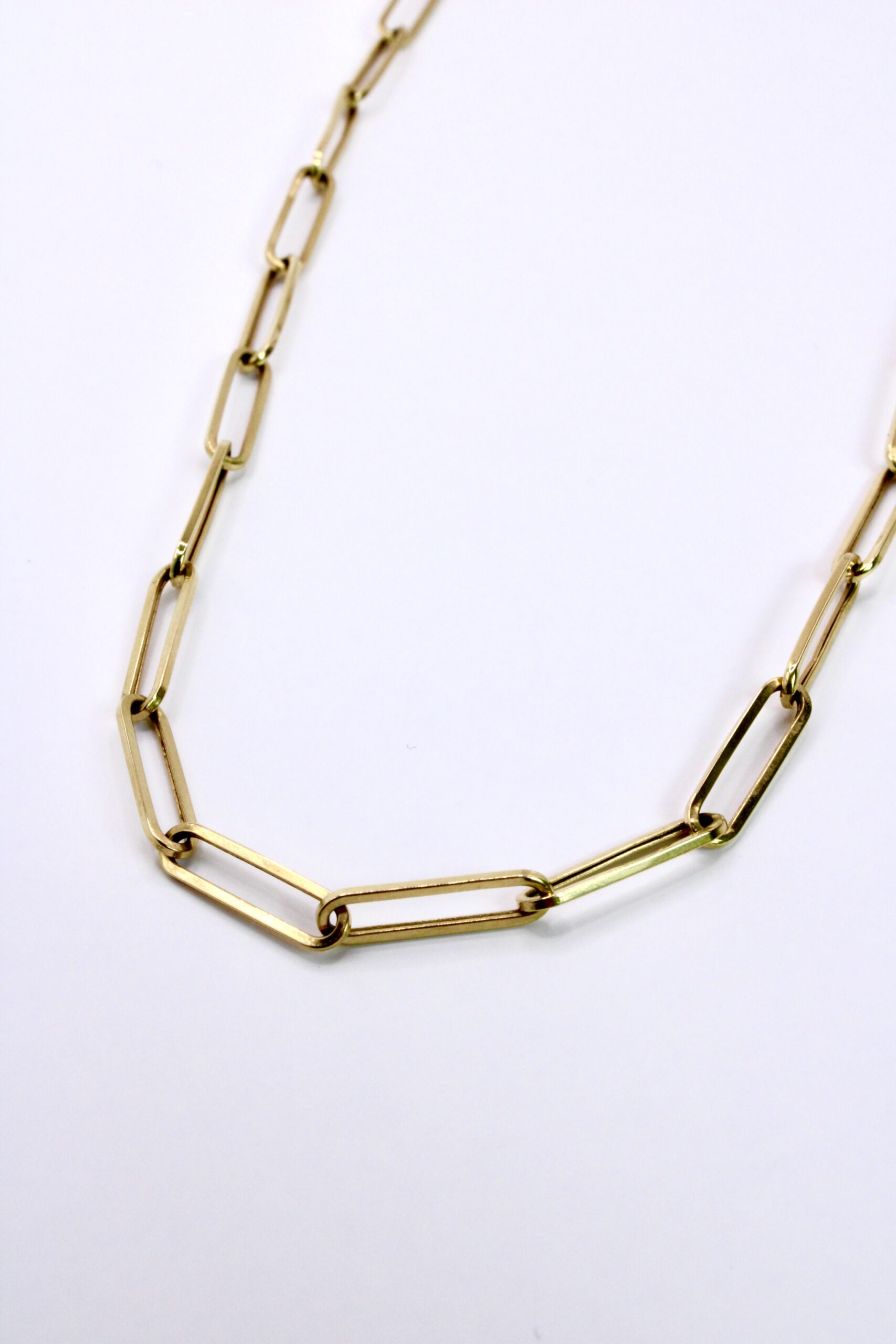 Cadena de Oro 14k Paper Clip