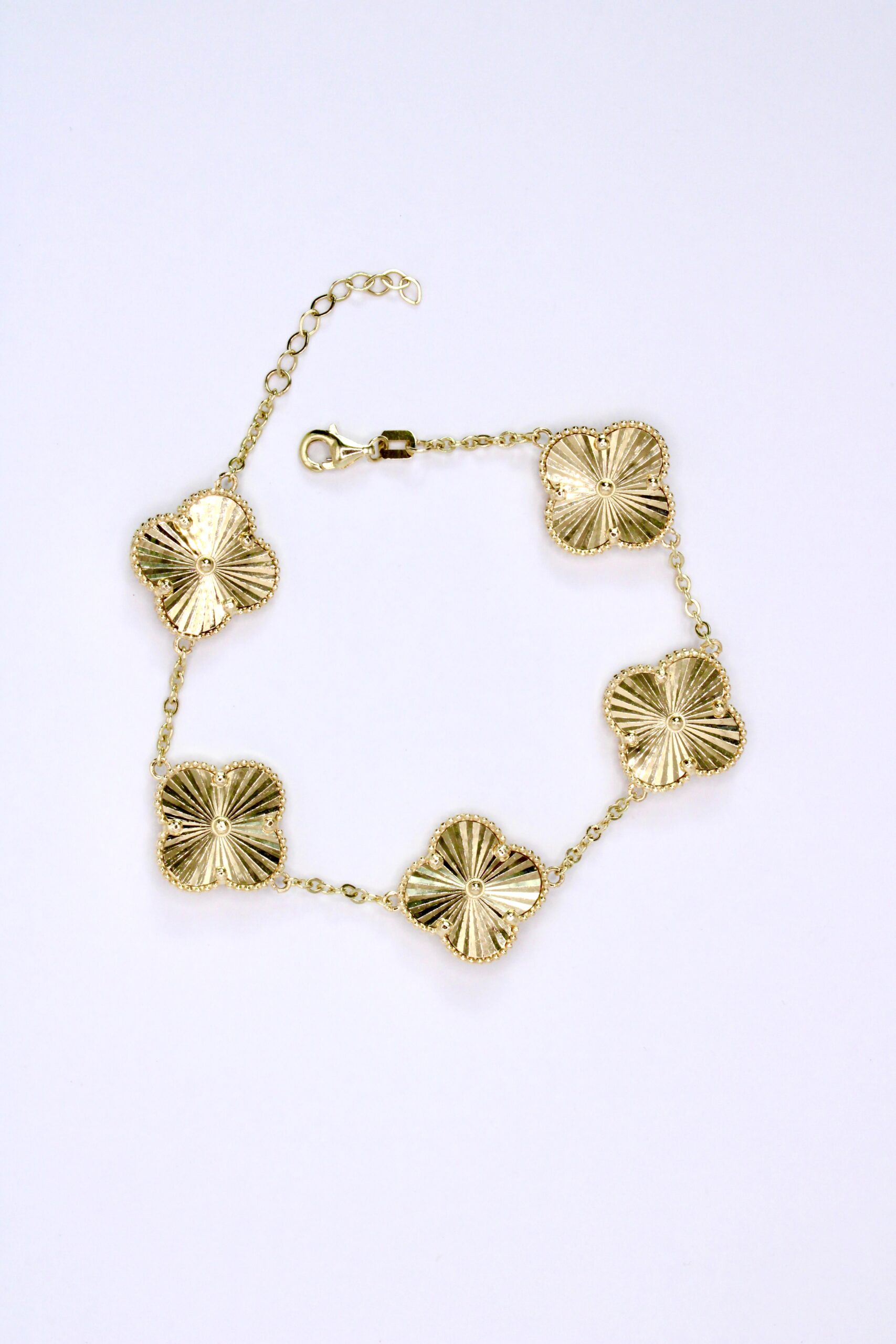Pulsera De Oro 14k Trebol