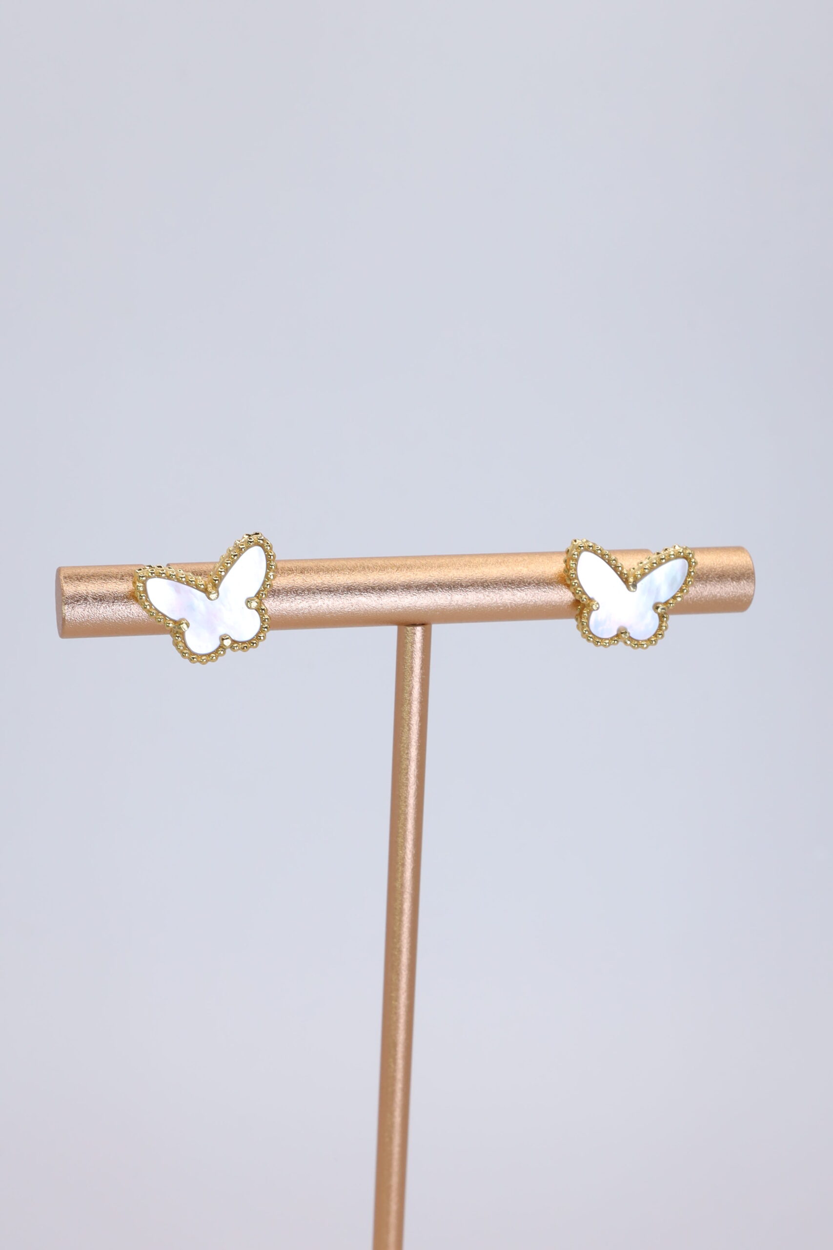 Aretes Mariposa Plata 925 Baño de Oro