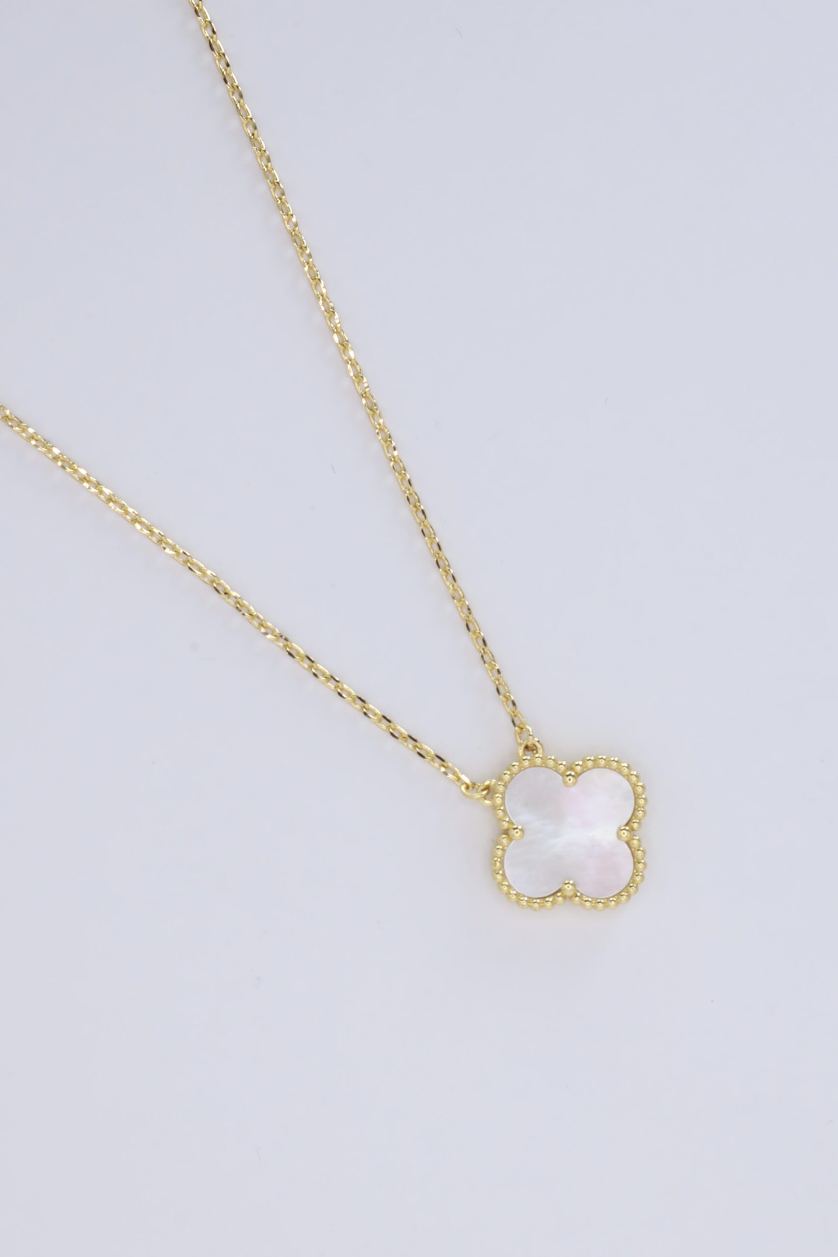 Collar Trebol Plata 925 con Baño de Oro