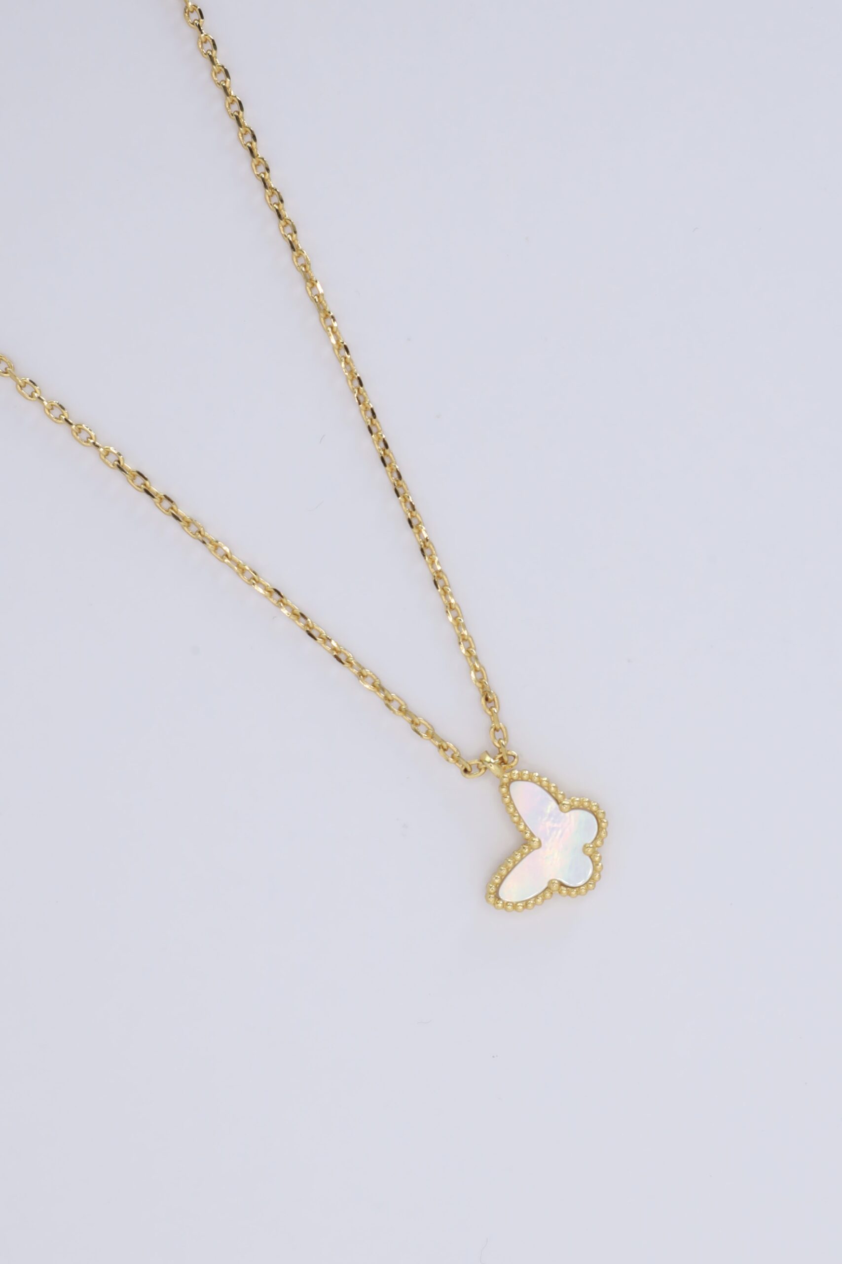 Collar Mariposa Plata 925 con Baño de Oro