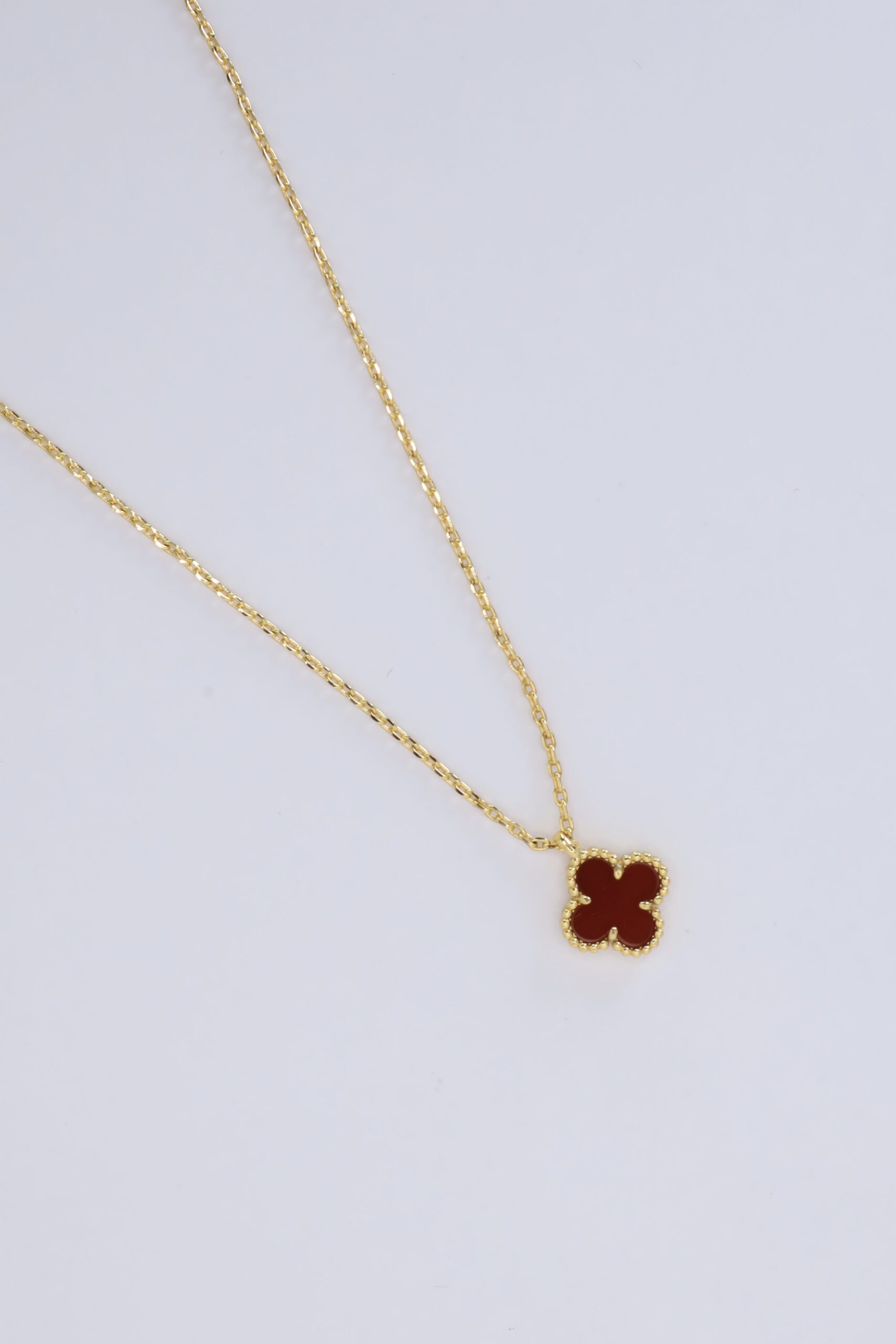Collar Trebol Plata 925 con Baño de Oro