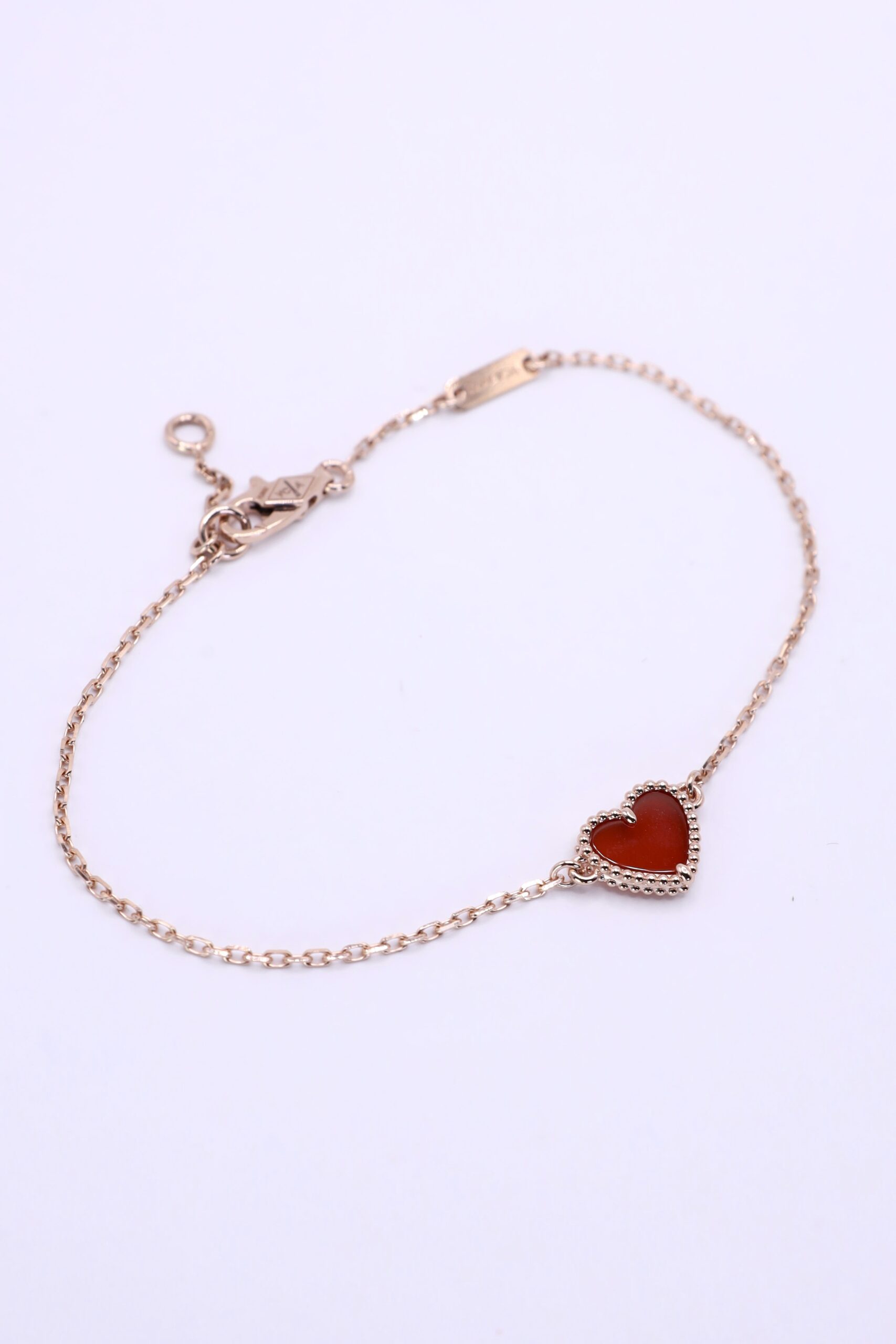 Pulsera De Corazon Oro Rosado 18k